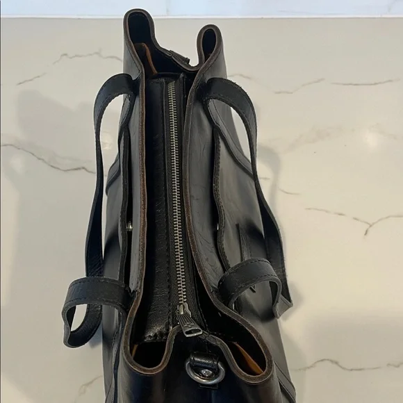 Patricia Nash Heritage Black Leather Chantilly Shoulder Satchel Tote Bag - Picture 13 of 16